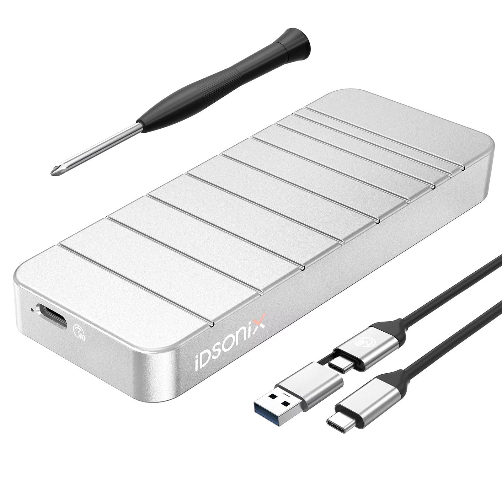 iDsonix 40Gbps M.2 NVMe PCIe SSD Enclosure Adapter[100% Aluminum], [PCIe 4.0]NVMe to USB 4.0 Compatible with Thunderbolt 3/4, NVMe Enclosure with UASP&Trim Support M-Key 2280 SSD