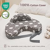 momcozy Memory Foam Nursing Pillow Clouds High-Rebound Support view 3