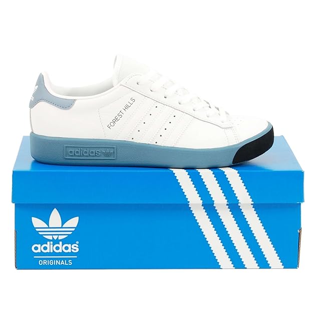 adidas Originals Forest Hills White Collegiate Burgundy UK 8 Blue