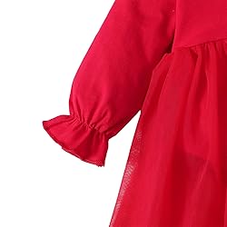 SOBOWO Infant Red Dress Baby Dress Red Baby Girl