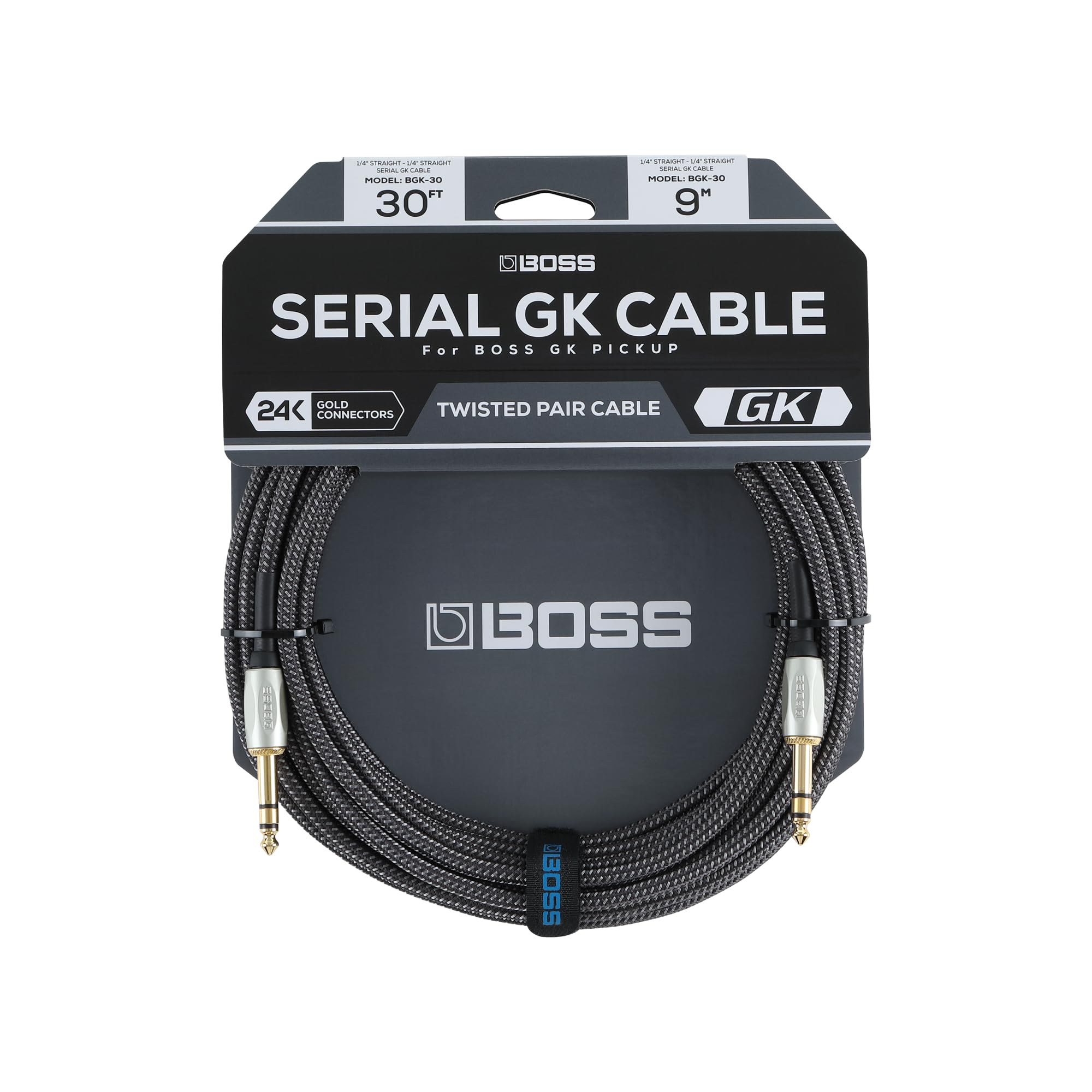 ROLAND BOSS BGK-30 | 30ft/9m High-Performance Digital Cable for BOSS Guitar Synthesizer Products | Compatible with GM-800, GK-5, GK-5B, GKC-AD & GKC-DA