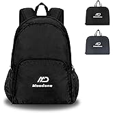 20L Ultra Lightweight Packable Backpack，Handy Foldable Waterproof Daypack for Travel, Collapsible Hiking Backpack Camping Outdoor Cycling Backpacking Women & Men, Black
