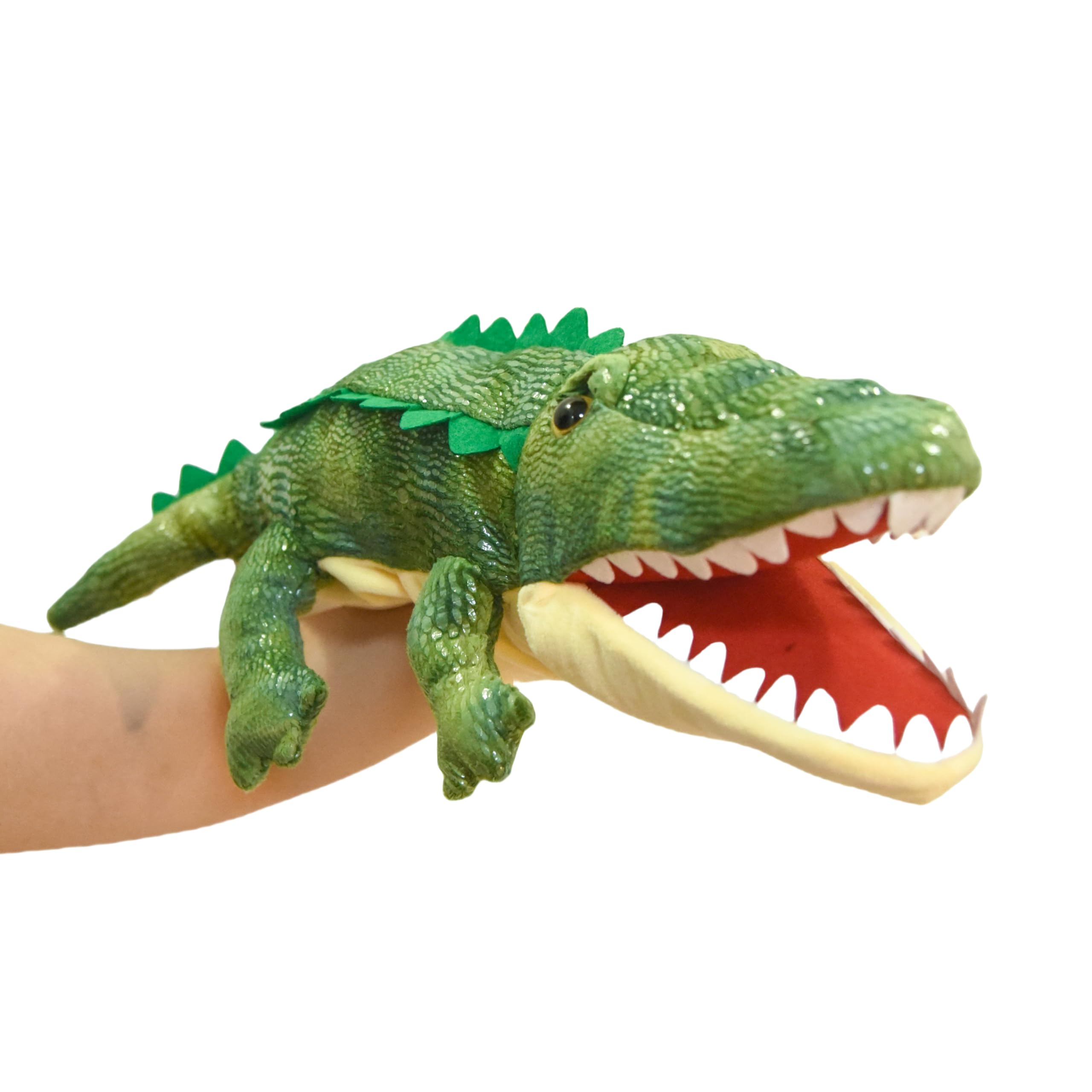 Lilizzhoumax Simulation Crocodile Hand Puppet Plush Toy Stuffed Animal handpuppet Fluffy Crocodile Cute Role-Playing Child Interactive Early Education Toys Home Decoration Animal Toys Gift for Kids
