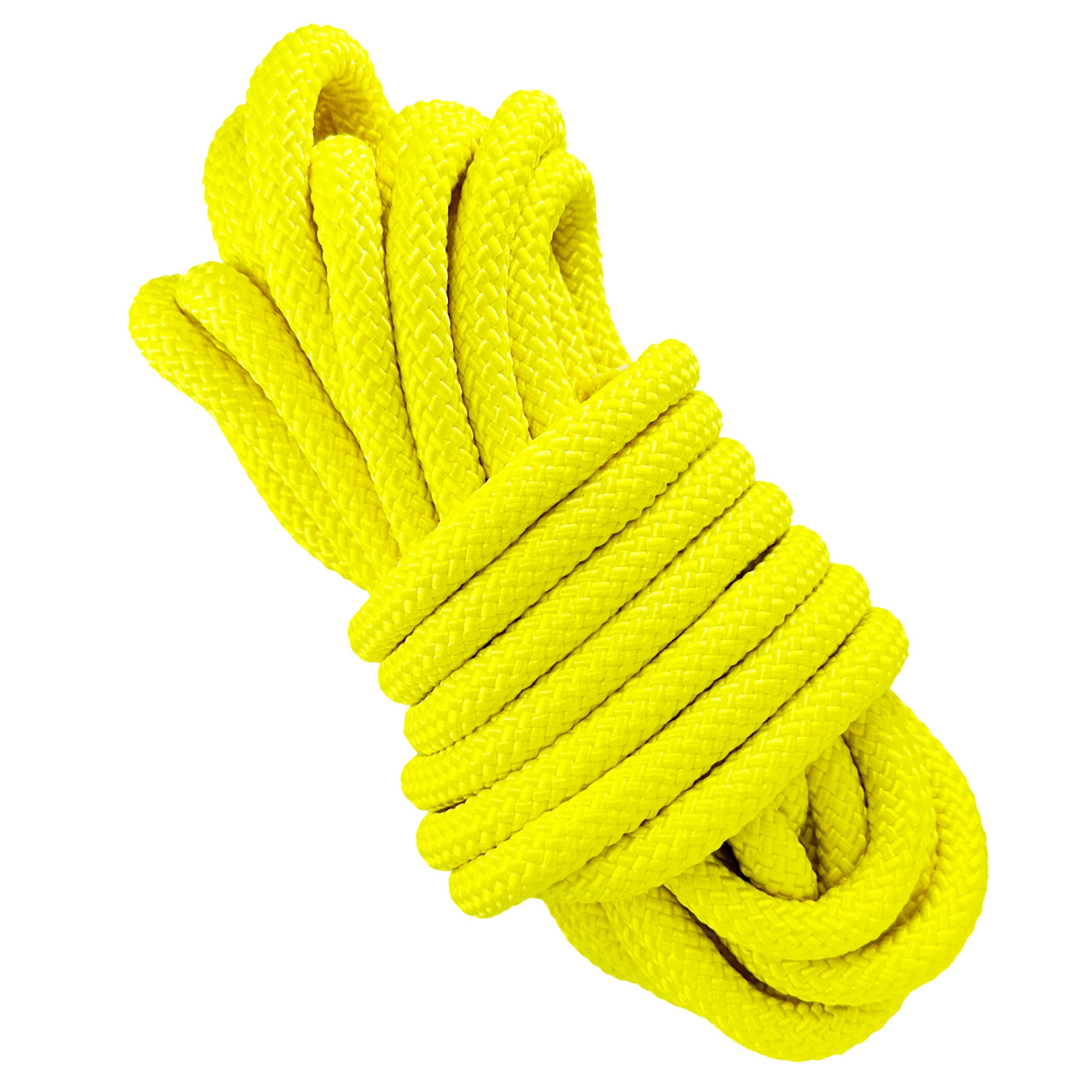 12mm High-Tenacity Polyester Rope. 10M. Yellow