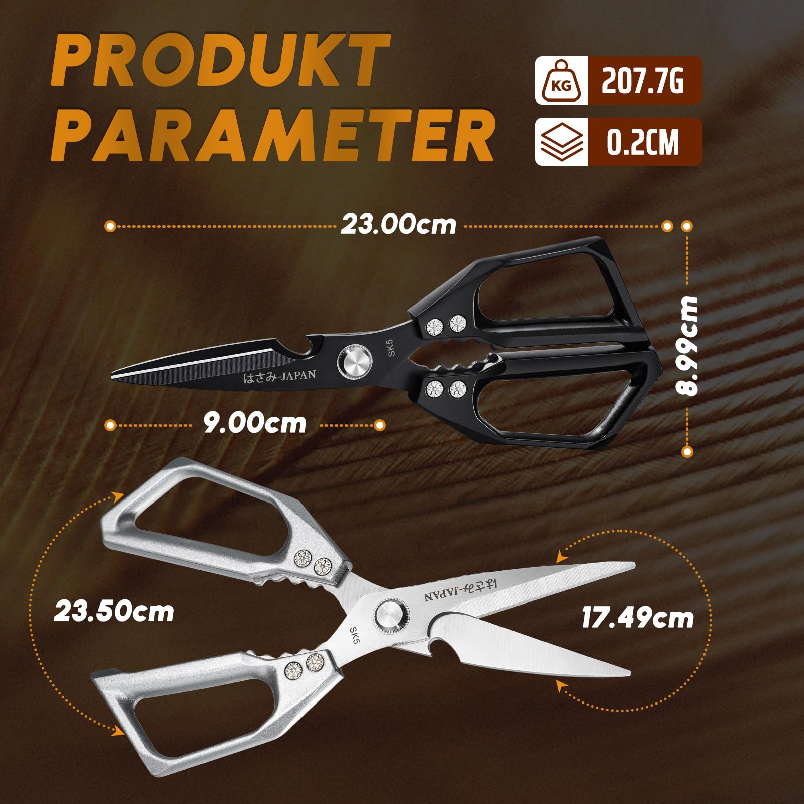 Dream Reach Küchenschere Set,Hochleistungs Geflügelschere, Scharf Küchenschere für Fleisch,Hühnerknochen und Pute Geschenke für Mama 6