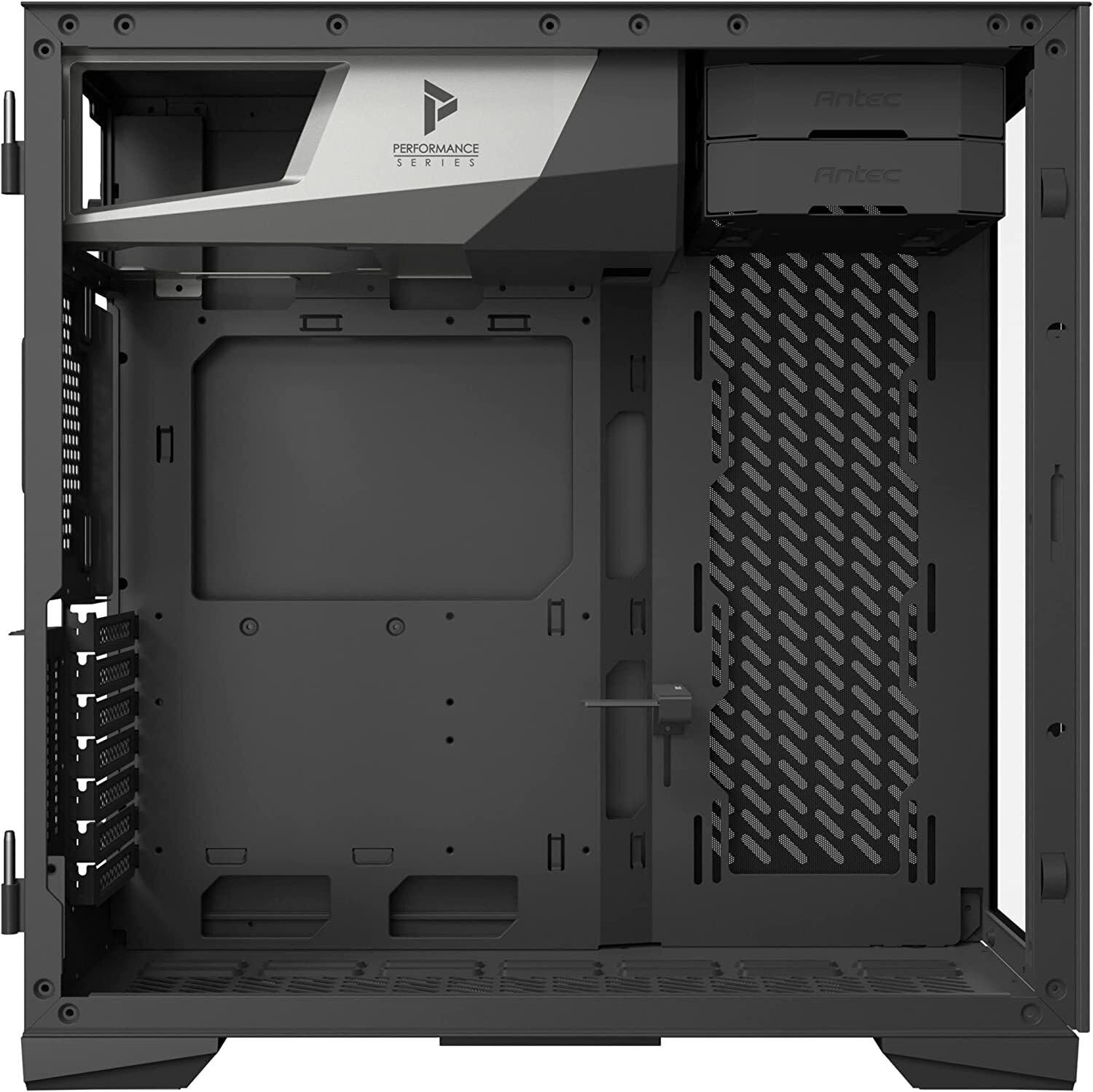 Antec Performance Series P120 Crystal E-ATX Mid-Tower Case, Tempered Glass Front & Side Panels White Led USB3.0 X 2, Aluminum Vga Holder Included - PC