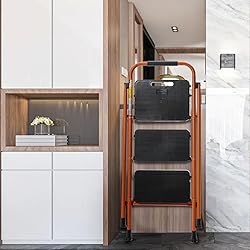BOCOM 3 Step Ladder, Lightweight Portable Foldable