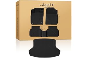 LASFIT Floor Mats & Trunk Mat for 11th Gen Honda Civic 2026 2025 2024 2023 2022 Sedan (Fits Rear Seats with or Without USB Ports), All Weather TPE Car Floor Liners,1st & 2nd Row & Trunk Liner