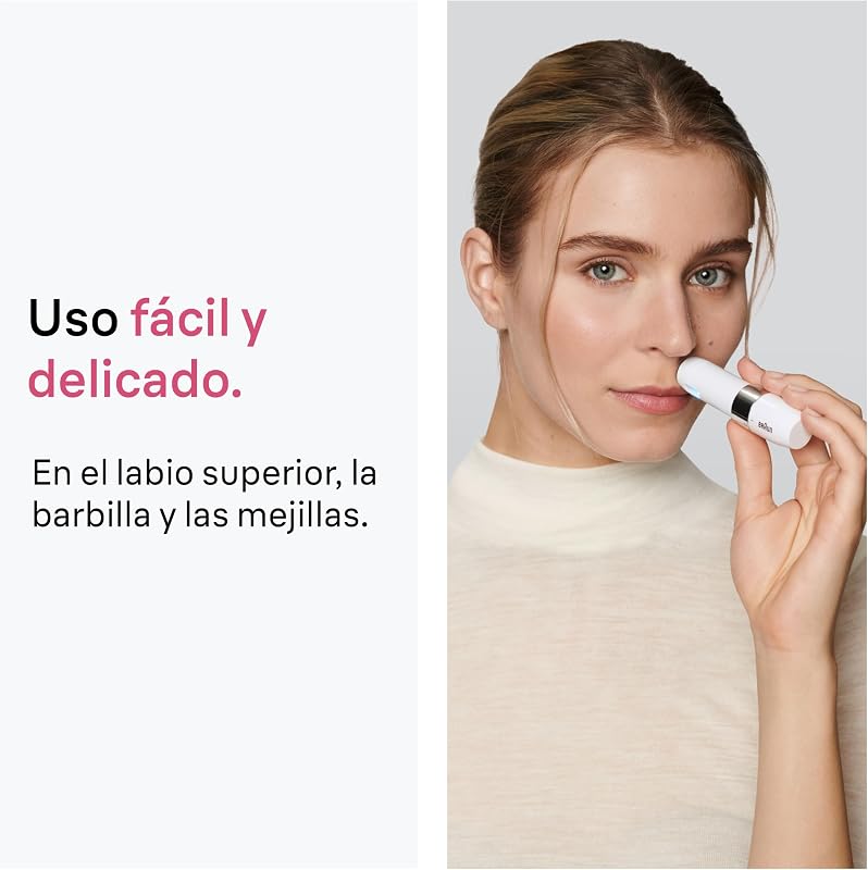 Mini Depiladora Facial para Mujer, FS1005, Blanco