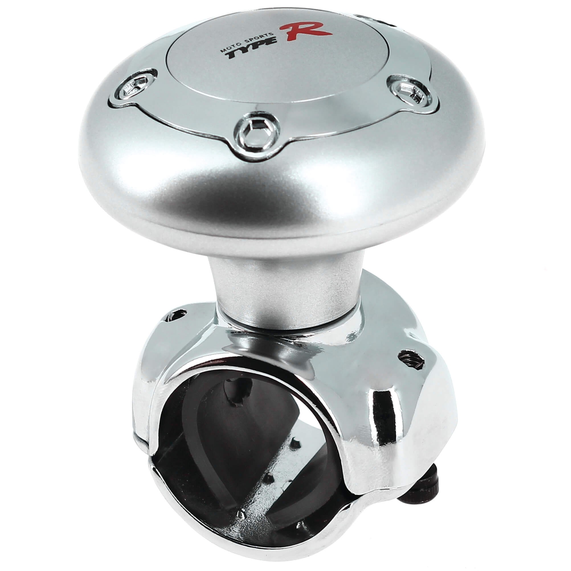 Race Sport 2707096 Type R Aluminium Chrome Car Steering Wheel Aid Knob Power Handle