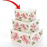 Lavatelli Collection Small Peonies Decorative Storage Box with Lid view 4