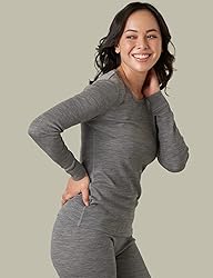 LAPASA Womens 100% Merino Wool Base Layer Set