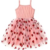 GRNSHTS Toddler Baby Girl Dress Sleeveless Strap Knit Dress Tutu Dresses Princess Sundress