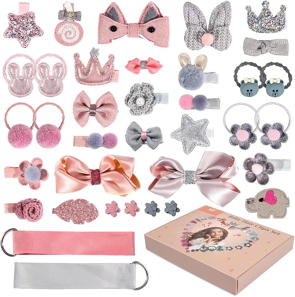 ZTMY 36Pcs Baby Hair Clips Set GIRLS Hair Accessories Toddlers Children's Day