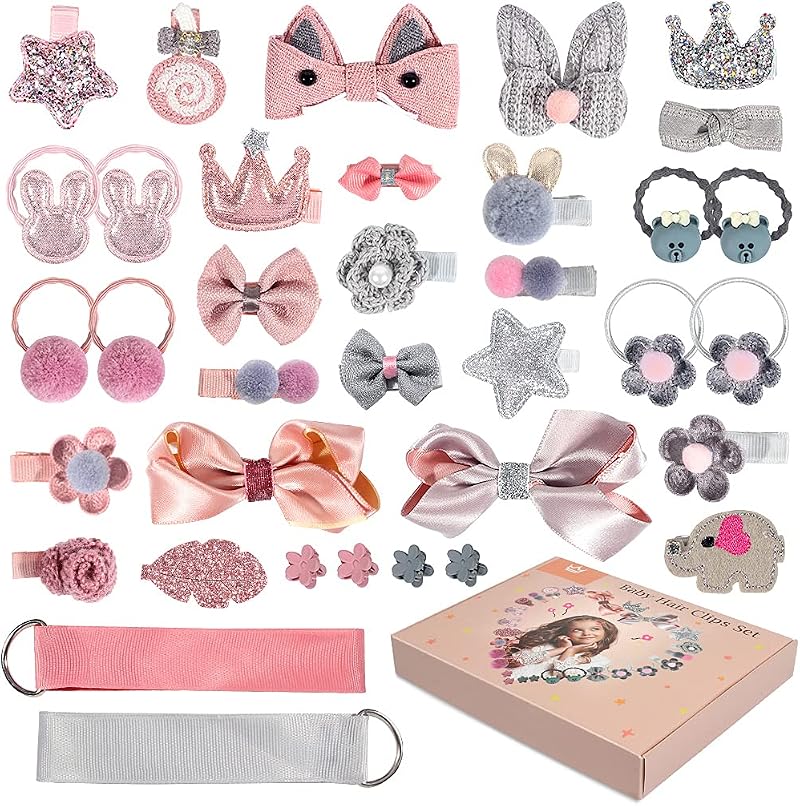 ZTMY 36Pcs Baby Hair Clips Set GIRLS Hair Accessories Toddlers Children's Day