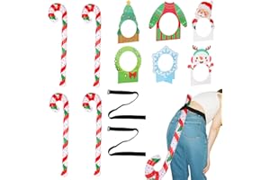 Lot de 14 jeux de queue de Noël amusants pour adultes, convient pour les activités de carnaval, les fêtes de famille, les réu