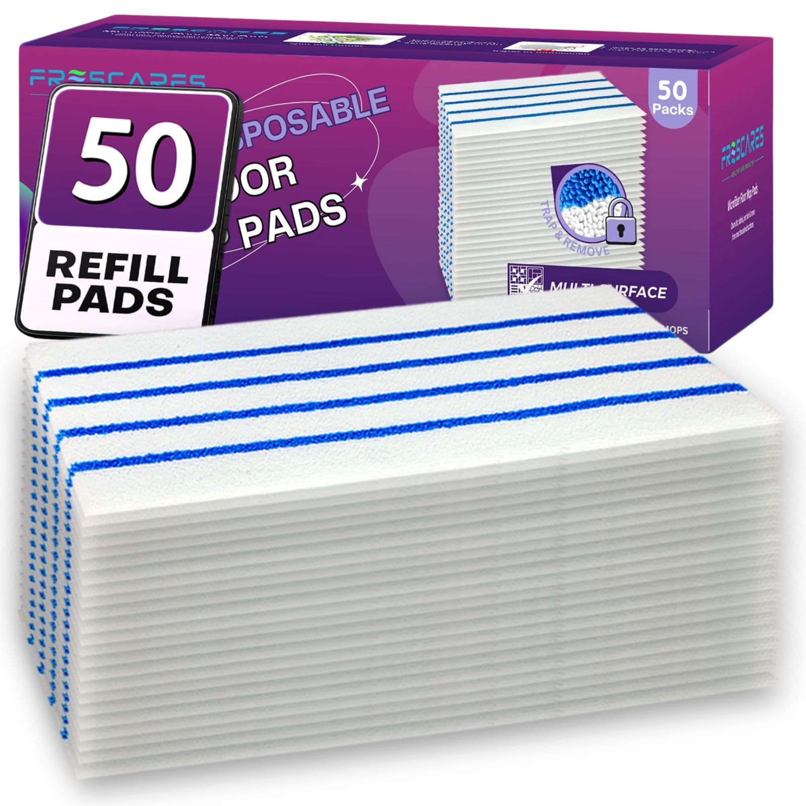 Photo 1 of  PCS Mopping Pad Refill for Wet Jet Mop,Multi-Surface Semi-Disposable Mop Pad Compatible with Swiffer Wetjet & All 10-11'',Thickned and Absorbent Wet Pads Refill