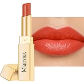MAKI YIKA Orange Red Lipstick Moisture for Women Hydrate Tinted Lip Balm | Sheer Peach Red Lipstick for Dry Cracked Lips Glossy Lip Tinted for Christmas,MA037 Apricot Peach