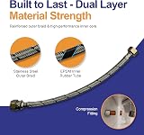 WRAS 15mm Flexible Hose Pack 2 x 15mm x 1/2in Flexible Tap Connector 300mm view 3
