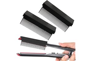 Flat Iron Comb Attachment Clip On,TUMATICLY Comb Attachment for Flat Iron,nimble Comb for Flat Iron,Fit Hair Straightening,ladies Diy, Hairdresser Straightening Comb Attachment.(Black)