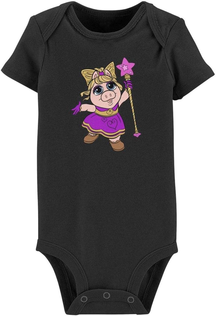 Baby Short Sleeve Onesies Annie-Sue-Pig-Girl-Singer-Muppet-Furry-Toys- Funny Baby Outfits