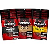 Jack Link’s Beef Jerky Variety Pack – Includes Original, Teriyaki, and Peppered Beef Jerky, Great for Lunch Boxes, Good Sourc