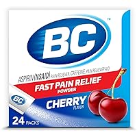 BC Powder | Fast Pain Relief | Aspirin (NSAID) & Caffeine | Cherry | 24 Count