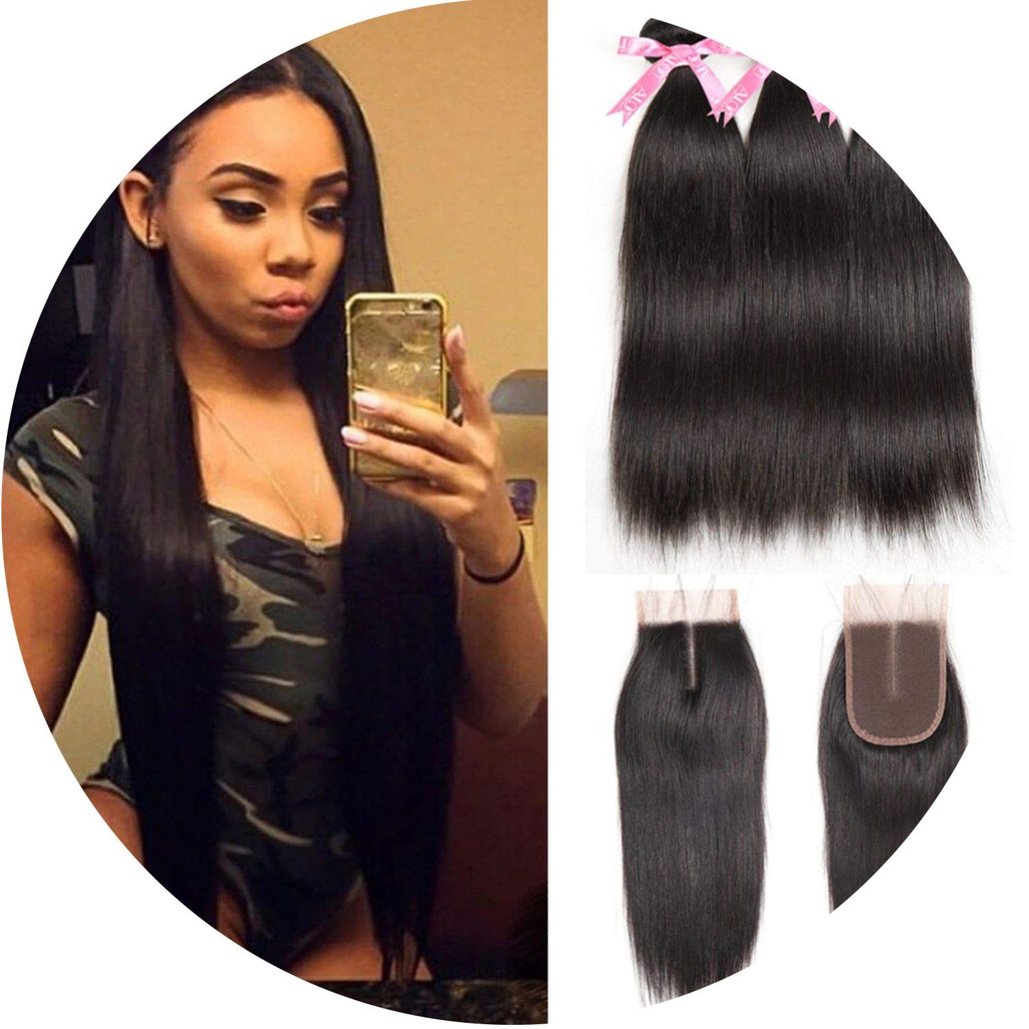 Amazon Com Brazilian Kinky Curly Bundles With Closure 3 Bundles