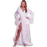 Vintage Hollywood Marabou Satin Robe Adult Costume