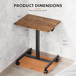 Sweetcrispy Mobile Small Standing Desk - Sit Stand