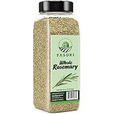 Fasori Dried Rosemary Leaves, 8 oz (227 g) - Whole Leaf Seasoning | Rich Aroma &amp; Savory Flavor | Great for Grilling, Roasting &amp; Marinades | Ideal for Chicken, Lamb, Potatoes, Soups &amp; Focaccia