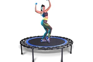 KOKSRY Mini Fitness Trampoline with Bungees – Stable & Quiet Rebounder for Adults, Perfect for Indoor & Outdoor Workouts