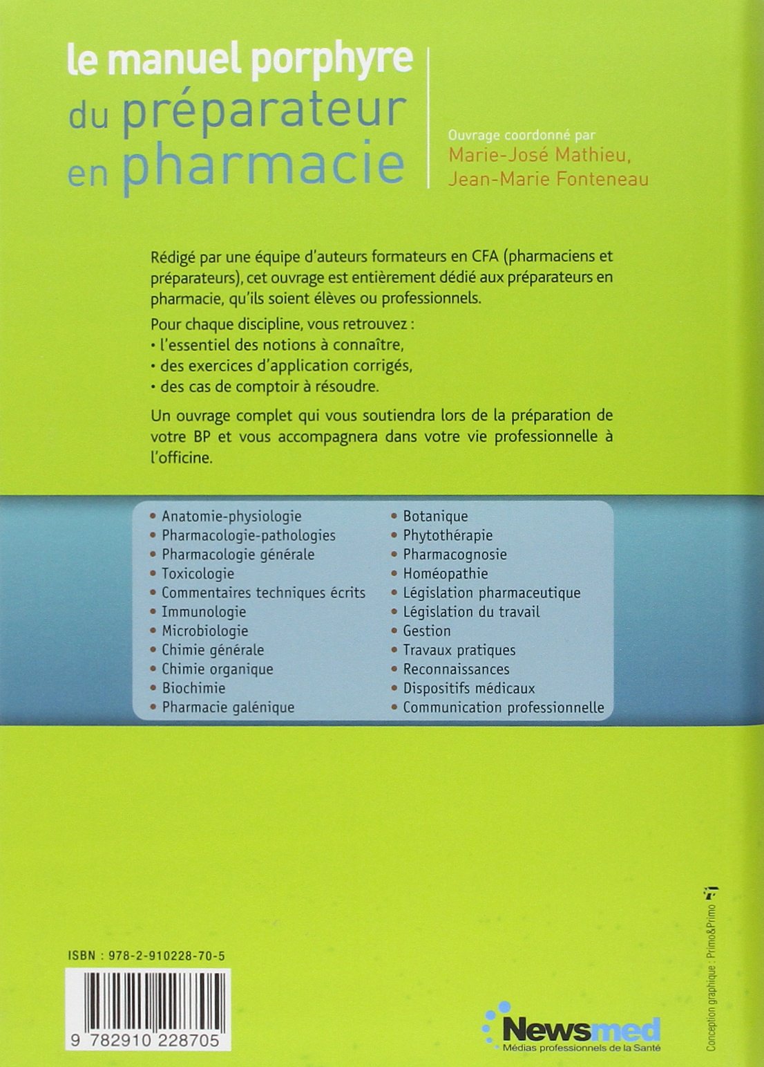 Amazon Fr Le Manuel Porphyre Du Preparateur En Pharmacie Mathieu Marie Jose Fonteneau Jean Marie Allo Olivier Baudry Chantal Collectif Livres