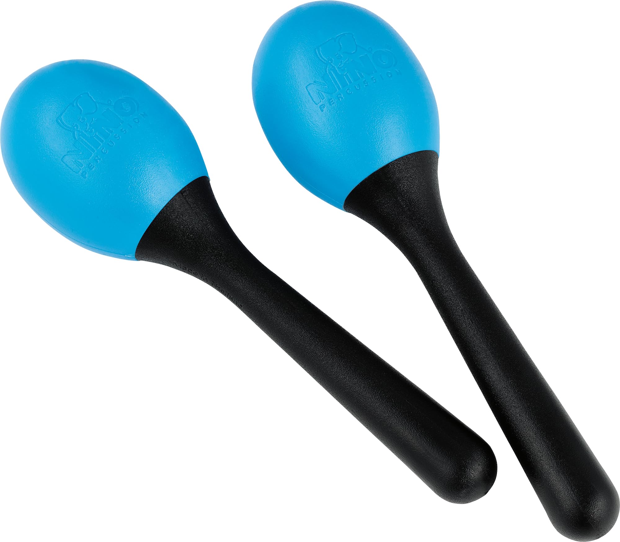 Nino Percussion Small Egg Maracas - 1 Pair Small Shaker for Children from 3 Years - Musical Instrument - Plastic, Black and Blue (NINO569SB)