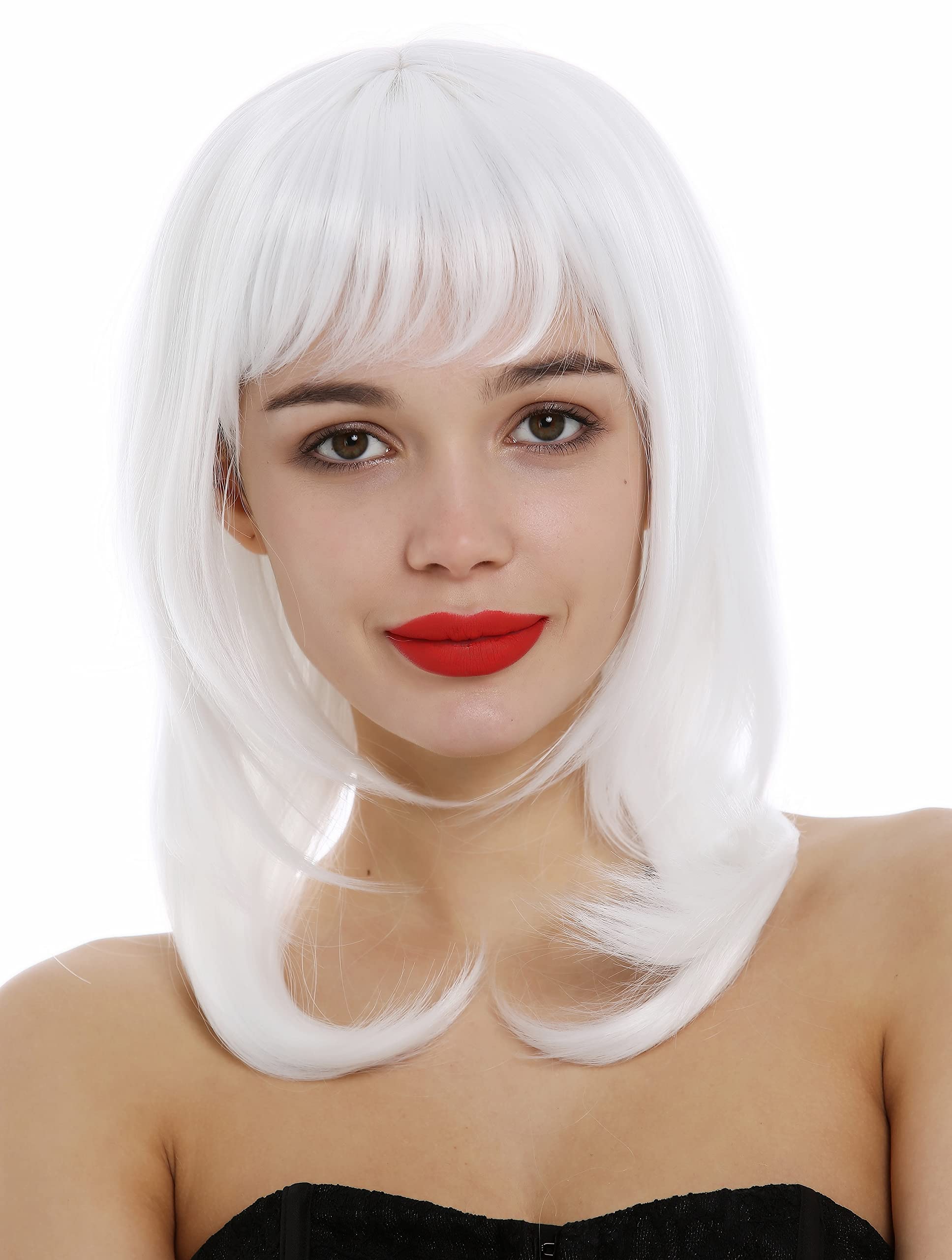 WIG ME UP - 3003-1001 Lady Wig shoulder-length medium long layered straight hair white