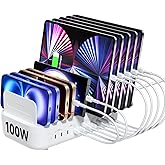 SooPii USB C Multi Charging Station,100W 10-Port Type C Fast Charger Station for Multiple Devices with Adjustable Dividers, C