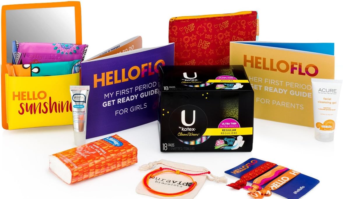 Helloflo Period Starter Kit (One Kit, Skinfix/Acure Bundle)