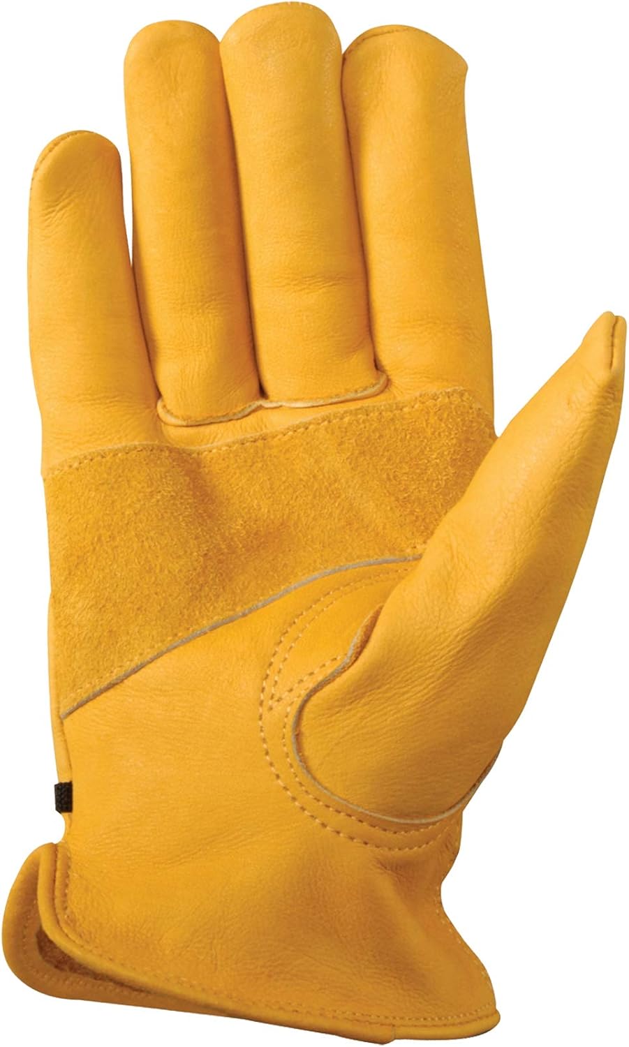 Men's Leather Work Gloves with Adjustable Wrist, Large (Wells Lamont 1132L), Saddle tan - Leather Work Gloves - 