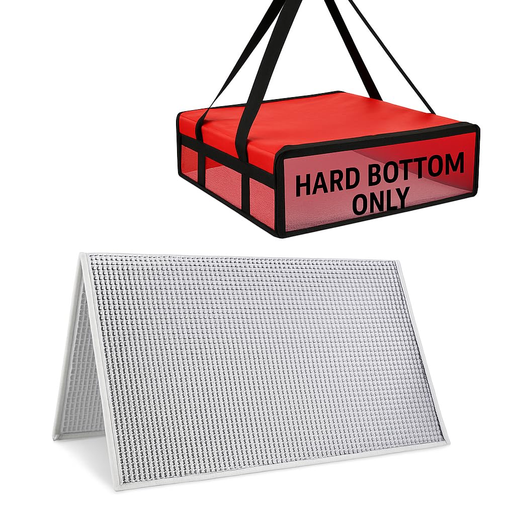 Photo 1 of Bodaon 1PK Hard Bottom for 20"×20" Insulated Pizza Dlivery Bag, Doordash Uber Eats Catering Picnic Styrofoam Cooler Warmer Food Bags Carrier Accessories, Door Dash Pizza-delivery-bag Collapsible Board