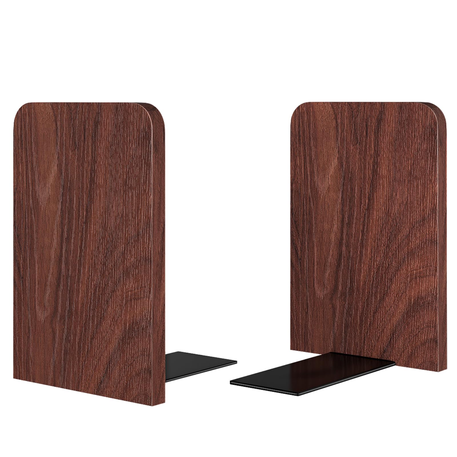 Photo 1 of 1Pair Book Ends for Heavy Books,Square Bookends Wood Book Ends Universal Economy Bookend