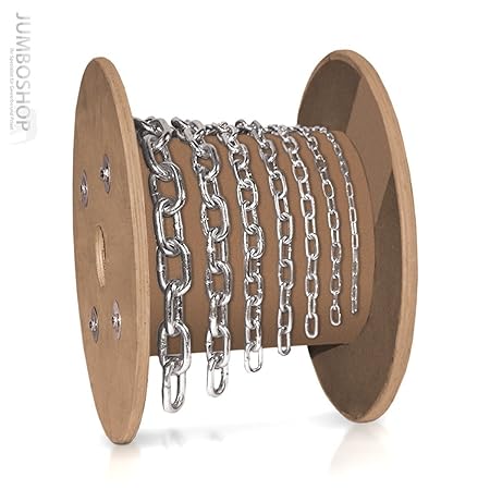 Seilwerk STANKE m 2mm Rundstahlkette kurzgliedrig METERWARE verzinkt Stahlkette -- DIN Eisenkette Stahl Eisen Kette abgerunde