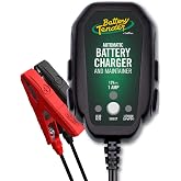 Battery Tender Junior 12V, 800mA Battery Charger and Maintainer for Lead Acid and Lithium Batteries - Switchable Battery Charger for Powersports - 022-0199-DL-WH