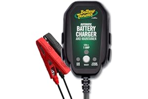 Battery Tender Junior 12V, 800mA Battery Charger and Maintainer for Lead Acid and Lithium Batteries - Switchable Battery Char