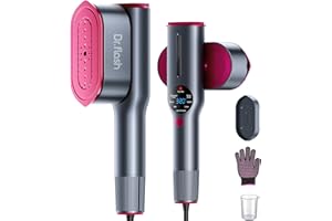 DRFLASH 2-in-1 Steamer & Iron for Clothes,15s Fast Heat-up 1200W Portable Handheld Garment Steamer,Travel Size with Large Ceramic Heat Panel,Quick Wrinkle Removal,110V-120V