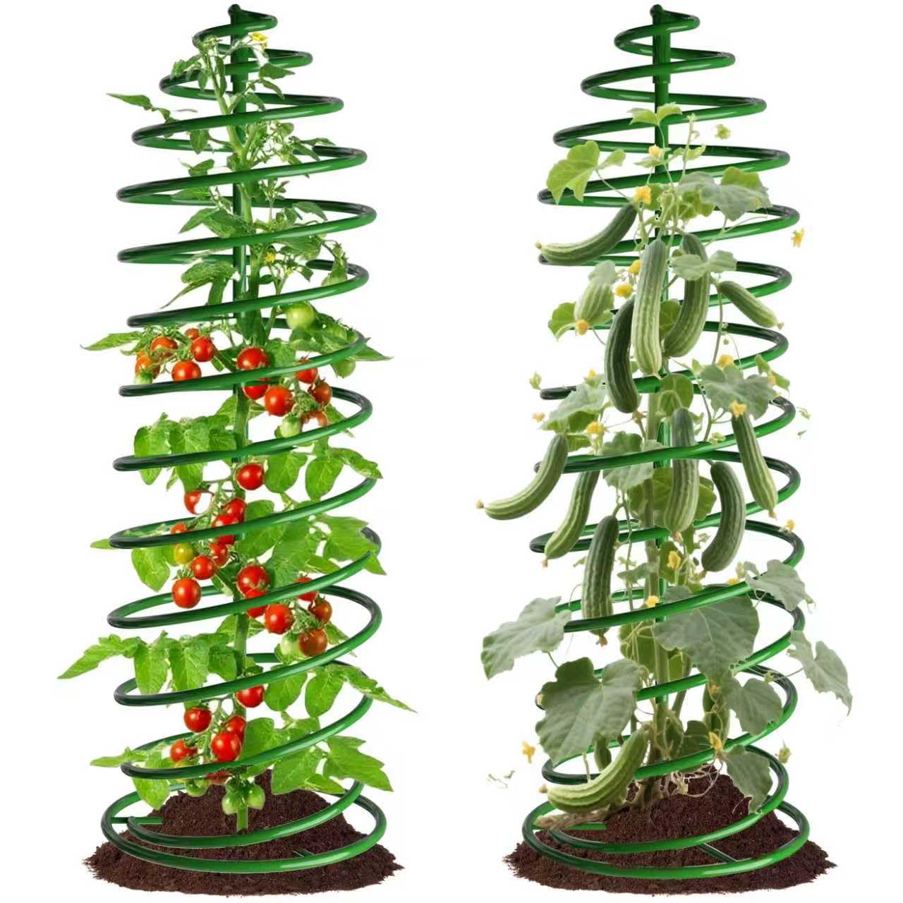 Photo 1 of MAGABELI Garden & Home 2 Pack Tomato Cages for Garden Plant Support 42" Stakes Metal Tomato Trellis Tower for Climbing Plants Vegetables Potted Plants Tomatoes Pea Bean Cucumber Flowers Outdoor