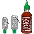 Sriracha Keychain Gift Pack: 9 Ounce Sriracha + 1 Ounce Keychain + 1.7 Ounce Keychain Red