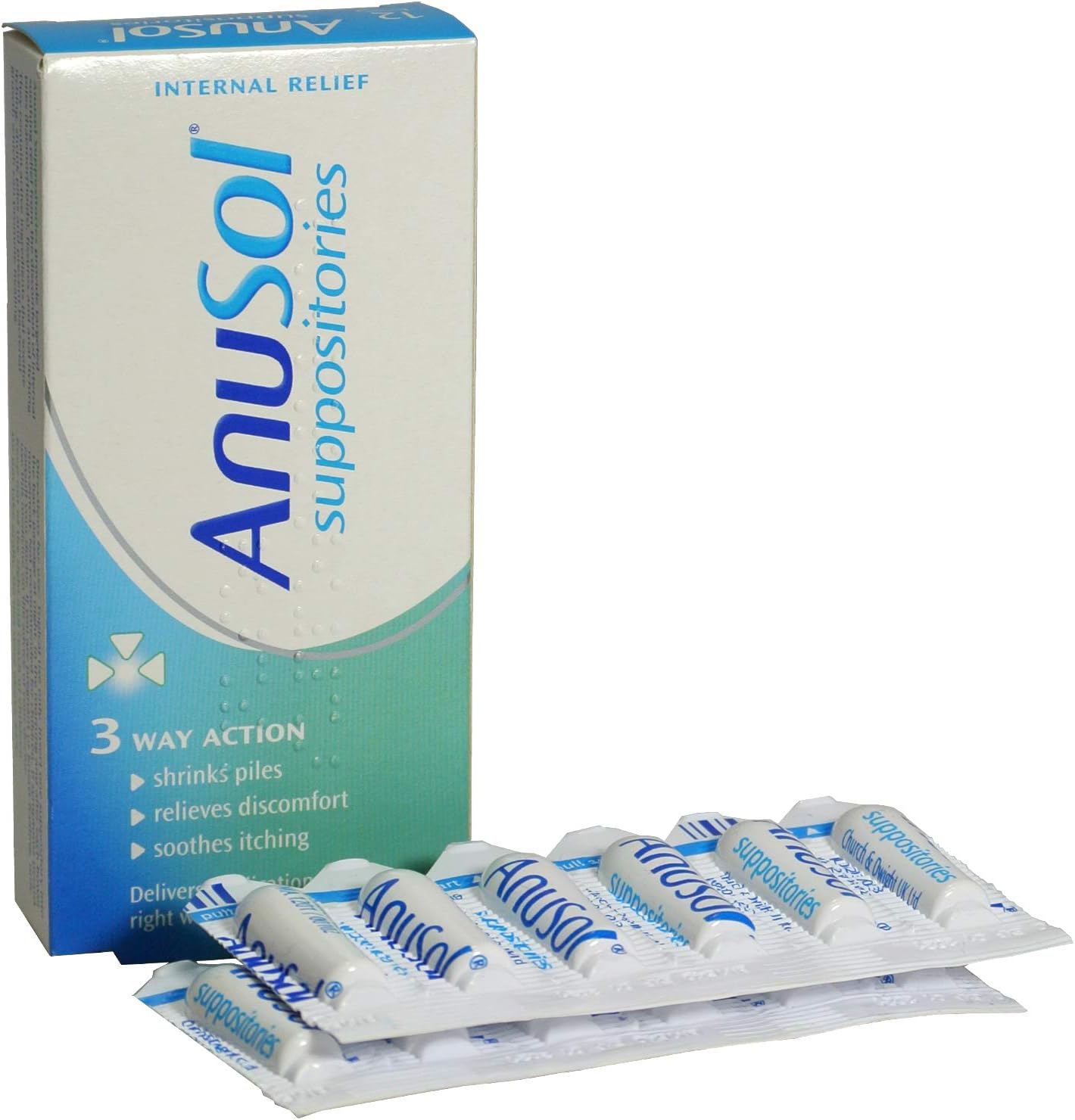 2 x Anusol Suppositories 24 (3 Way action)