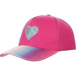 Girls Glitter Baseball Cap Kids Sparkly Cute Ponytail Hat Adjustable Summer Sun Cap Quick Dry Trucker Hat 4-8 Years
