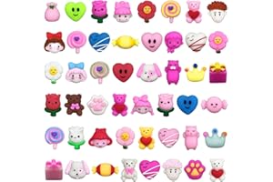 Pinkiwine 48 PCS Mochi Squishy Toys Kawaii Squishies Stress Relief Toys for Girls Kids Valentines Day Gifts Prizes Party Favors Birthday