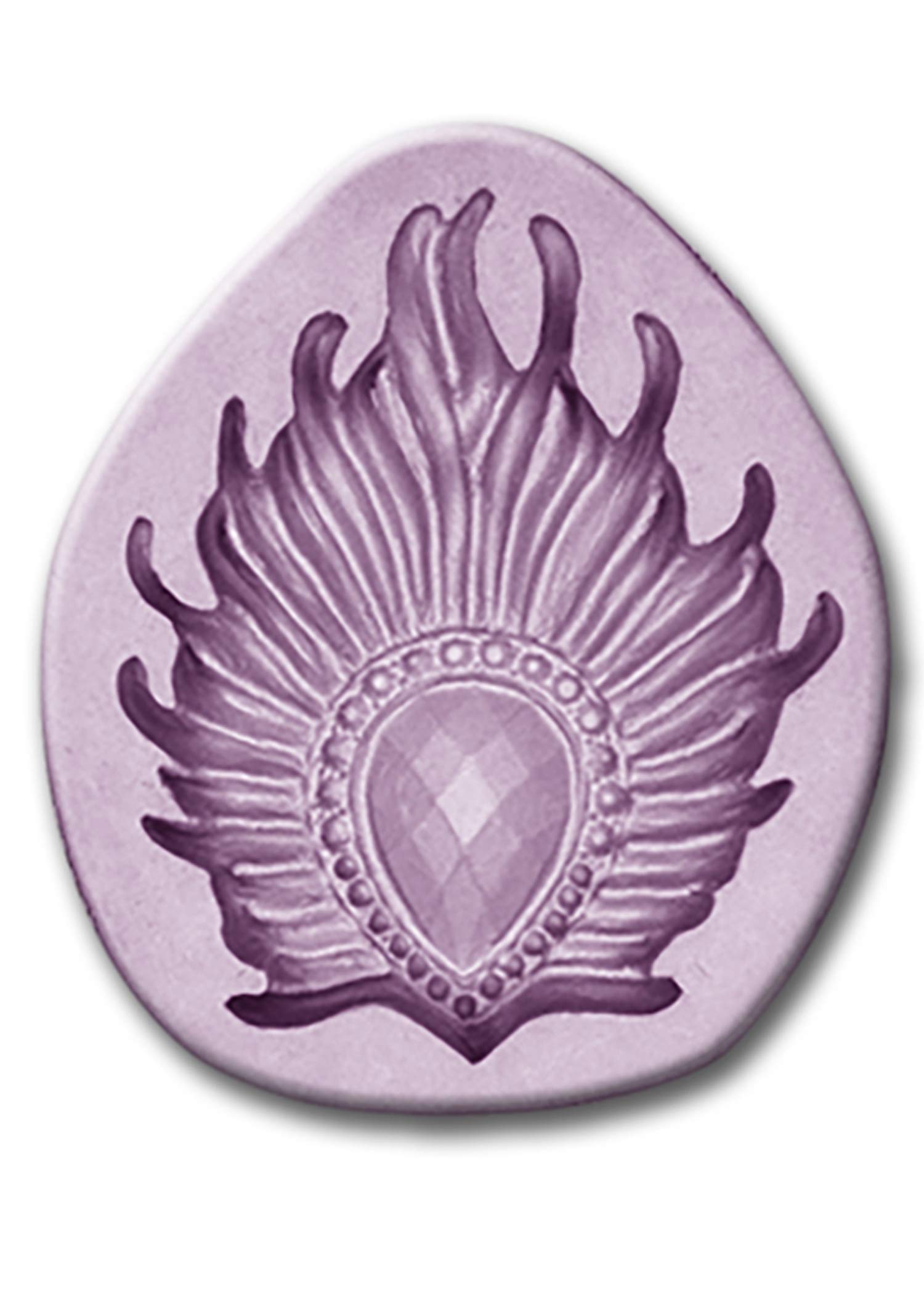 Brooch Peacock Feather #1 Medium